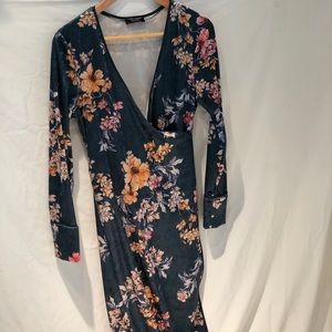 Green suede robe dress forever 21